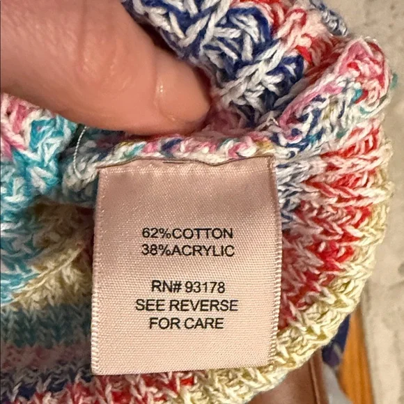 Philosophy Pastel Stripe Knit Sweater in Pink, Blue, Yellow, Mint, Lavender - Picture 3 of 3